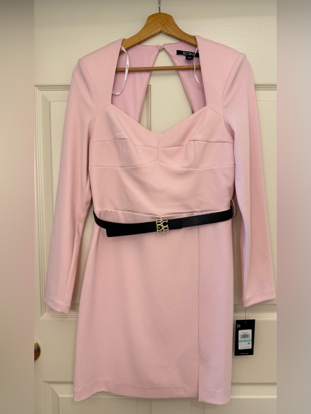 BCBG Pink Mini Dress with Black Accent - Picture 2 of 11
